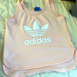 Adidas Mesh Hoodie - Size medium - pale pink